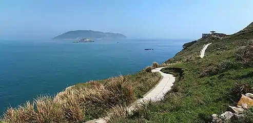 Gaodeng Island as seen from Daqiu Island