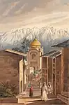 Gilt temple in the town of Mulkera