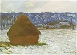 Wheatstack (Snow Effect, Overcast day), 1890–91. Oil on canvas. Art Institute of Chicago. W1281