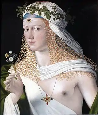 Portrait of a Womanby Bartolomeo Veneto,(traditionally assumed to be Lucrezia Borgia)