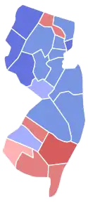 Image 47Results of the 1910 gubernatorial election in New Jersey. Wilson won the counties in blue. (from History of New Jersey)