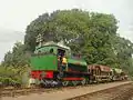 Hunslet 0-6-0ST 'Ring Haw' and a short goods train