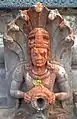 A relief carved out on walls for a drain at Sri Mukhalingam