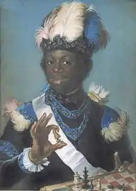 Image 34Gustaf Lundberg, 1775, Portrait of Gustav Badin, pastel, 74 x 57&nbsp;cm, Nationalmuseum, Sweden (from Chess in the arts)