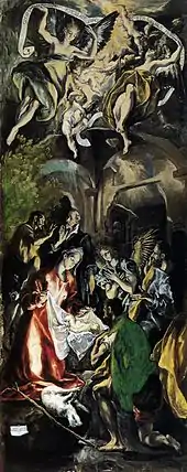 Adoration of Shepherds1597-1600364 x 137&nbsp;cmNational Museum of Art of Romania (Bucharest)