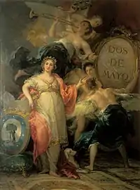 Alegoría de la villa de Madrid by Goya.