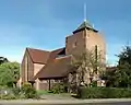 All Saints Church on Bridle Road was built in 1955-6 by William Curtis Green and is a Grade II listed building.