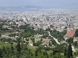 Image 1View of the Agora of Athens with the temple of Hephaestus to the left and the Stoa of Attalos to the right (from History of cities)