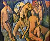 Baigneuses (Esquisse),  c. 1908, oil on canvas, 38 × 46&nbsp;cm, Musée d'Art Moderne de la Ville de Paris