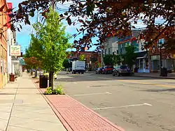 Main Street (Erie County Route&nbsp;9) through downtown Angola
