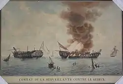 Painting of the battle by Antoine Roux (1811)