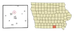 Location of Rathbun, Iowa