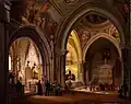 34. Giovanni Migliara, Interno del monastero di Altacomba, 1833