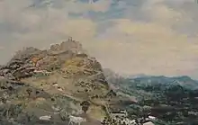 Arthur B. Davies: Italian Hill Town, ca. 1925, donation to the Metropolitan Museum of Art. Oil on canvas, 65.7 × 101.3&nbsp;cm