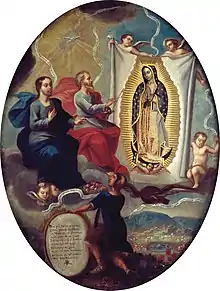 Image 58The Eternal Father Painting the Virgin of Guadalupe. Attributed to Joaquín Villegas (1713 – active in 1753) (Mexican) (painter, Museo Nacional de Arte. (from History of painting)
