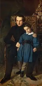 Victor Hugo and his son François-Victor (1836), Maison de Victor Hugo, Paris.