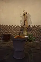 Lalteral chapel with Baptismal Font by Gérard Ambroselli (1985)