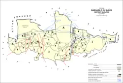 Map of Keotia (#828) in Barhara block