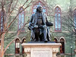 Image 20The statue of Benjamin Franklin on the campus of the University of Pennsylvania, an Ivy League institution in Philadelphia ranked one of world's top universities (from Pennsylvania)