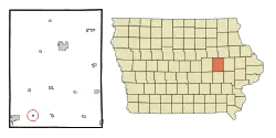 Location of Luzerne, Iowa
