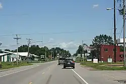 Looking north at downtown Birnamwood
