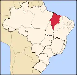 Location of Imperatriz, Maranhão