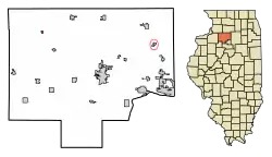 Location of New Bedford in Bureau County, Illinois.