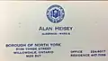 1976 business card