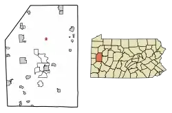 Location of West Sunbury in Butler County, Pennsylvania.