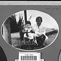 Child in a falling cap in Indonesia, 1920-1940