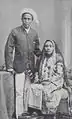 Portrait of a "hoofdschrijver", head clerk, with his wife circa 1900