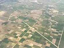 Image 41Agricultural fields in the Kampong Cham province, aerial (from Agriculture in Cambodia)
