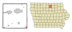 Location of Dougherty, Iowa