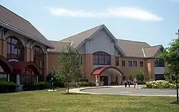 The Cherry Hill Public Library, one of the largest libraries in New Jersey, U.S., at 72,000 square feet (6,700 m2)