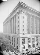 Chicago City Hall, shortly before construction was completed in 1911