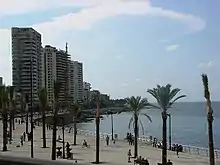 Image 17Palm trees at the seafront in Corniche Beirut (from Culture of Lebanon)