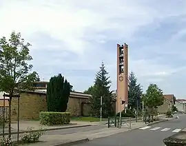The church in Corny-sur-Moselle