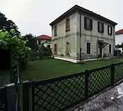 A factory worker’s house with garden.