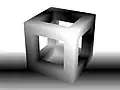 Depth Map: Nearer the Focal Plane is darker