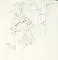 Décor of the upper vestibule. Stockholm, NMH CC 1078