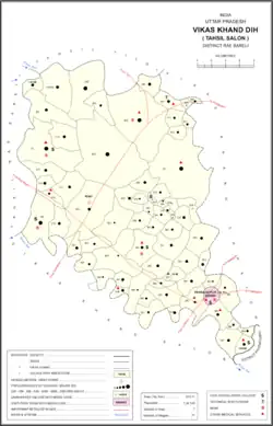 Map showing Atawan (#352) in Dih CD block