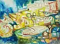 Dong-shin Bae The Mokpo Shipyard 1982 (76.3x56.3cm) Watercolor