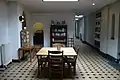 Former courtyard converted to hallway
