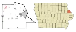 Location of Luxemburg, Iowa