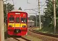 KCJ-paint schemed set 08 in Jakarta, Indonesia in April 2016