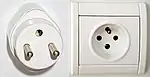 Type E (French) CEE&nbsp;7/6 plug & CEE&nbsp;7/5 socket, 16A