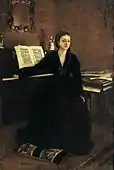 Edgar Degas, Madame Camus at the Piano, 1869. Seized from the Alphonse Kann collection 1941. Sold by Fischer to Emil Bührle in 1942.