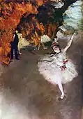 Danseuse sur la scène; by Edgar Degas; pastel; 58 × 42&nbsp;cm