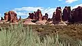 Towers surrounding Elephant Butte