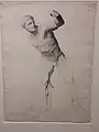 Baud, Marcelle. Sketch of the statue of the Borghese Gladiator, Traits d'Egypte: Marcelle Baud (1890-1987), Musée Bargoin.